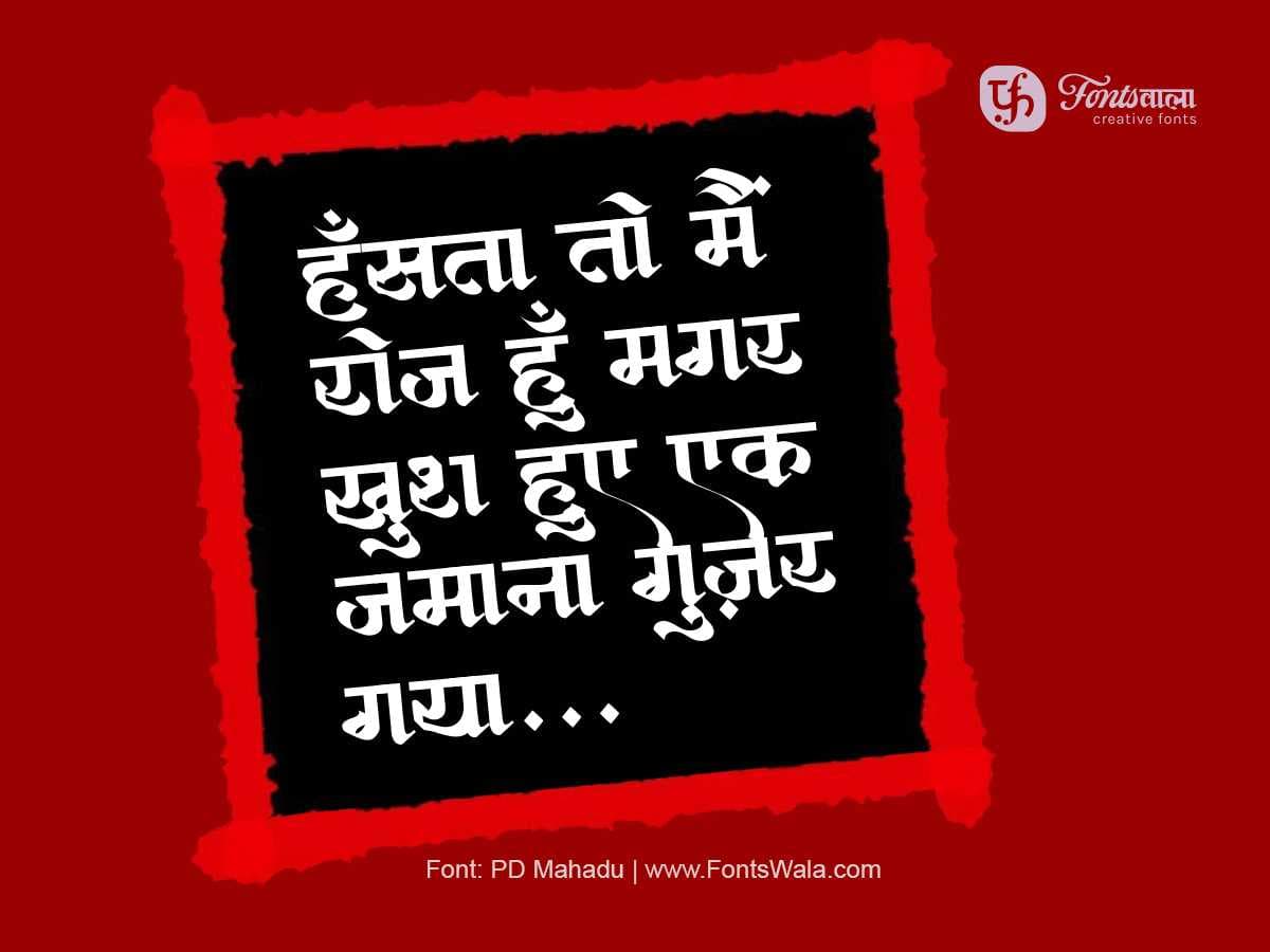 हसता तो में रोज हु मगर खुश हुए एक जमाना गुजर गया 